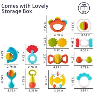 Premium Handbell Baby Rattle and Teether 7 Pcs Set Copy