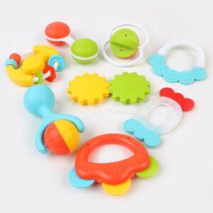 Premium Handbell Baby Rattle and Teether 7 Pcs Set Copy