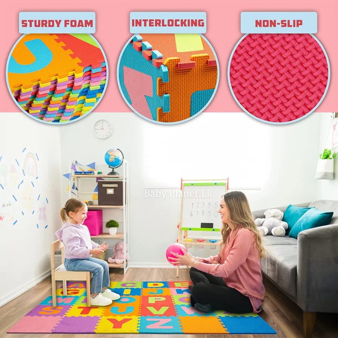 Colourful EVA Foam Puzzle Play Mats 10 in 1 Pack Copy