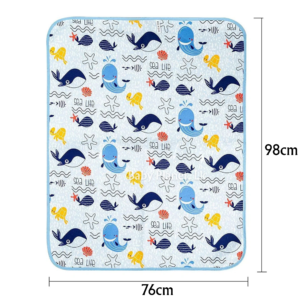 Waterproof Cotton Cot Sheet – Blue Zebra (Copy)