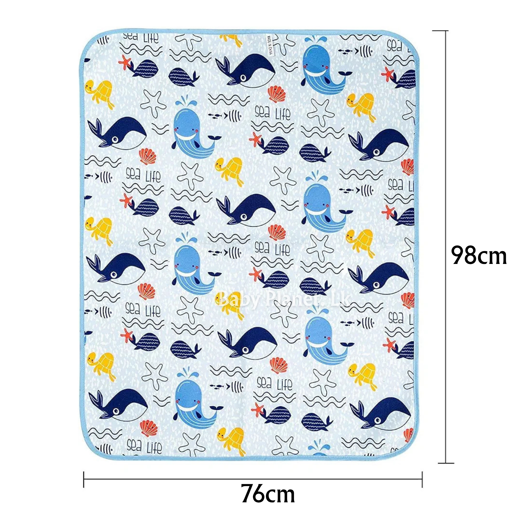 Waterproof Cotton Cot Sheet – Blue Zebra (Copy)