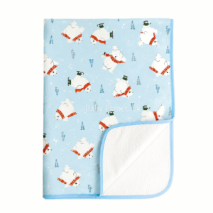 Waterproof Cotton Cot Sheet – Blue Zebra (Copy)
