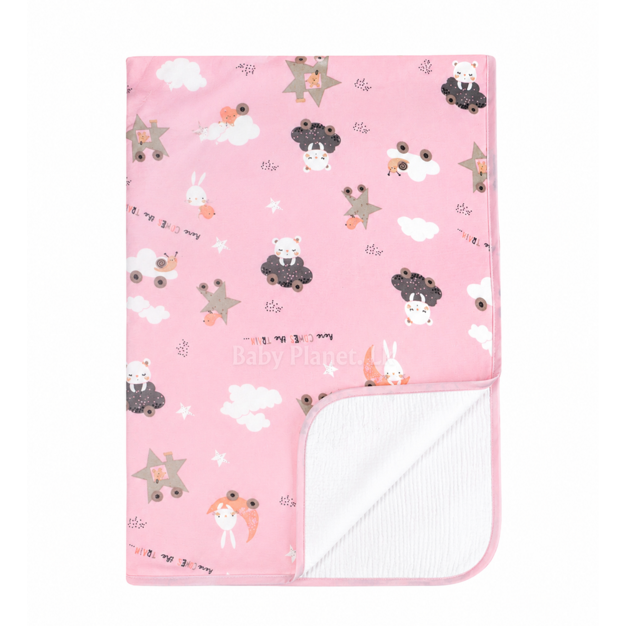 Waterproof Cotton Cot Sheet – Blue Zebra (Copy)