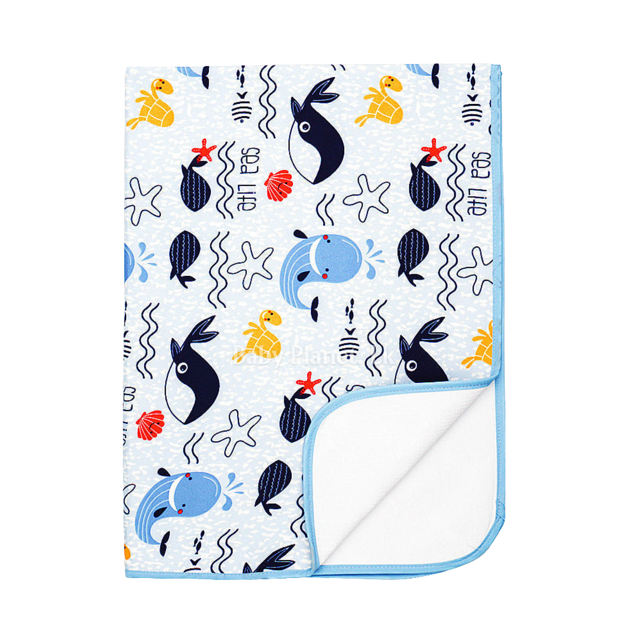 Waterproof Cotton Cot Sheet – Blue Zebra (Copy)