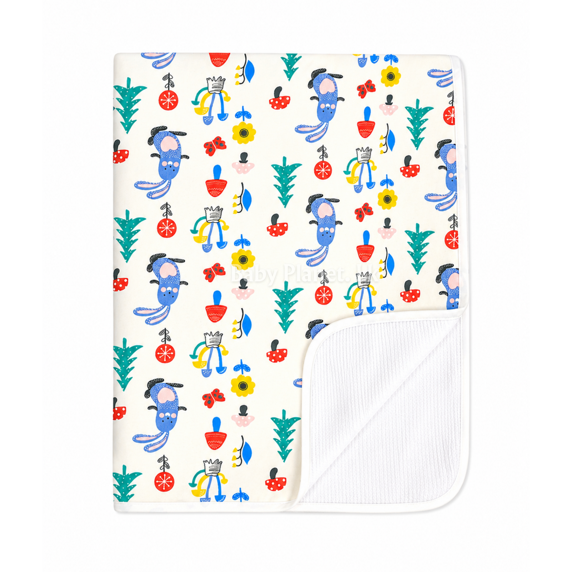 Waterproof Cotton Cot Sheet – Blue Zebra (Copy)