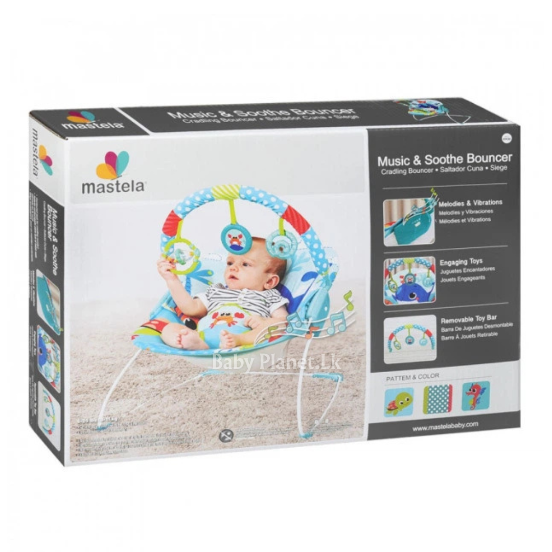 Mastela Music and Soothe Baby Bouncer (Multicolour – Neutral Design) (Copy)